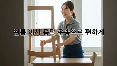 원룸 이사, 용달 운송으로 편하게!
