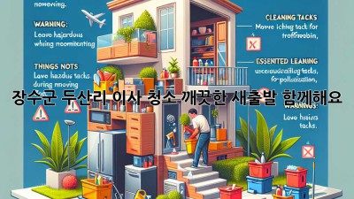 장수군 두산리 이사 청소: 깨끗한 새출발, 함께해요!